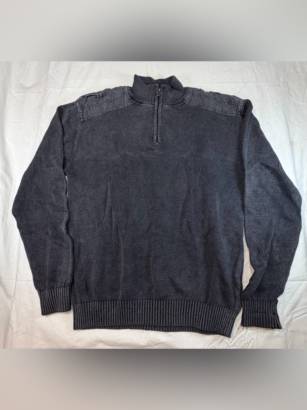 Method Men's Faded Charcoal 1/4 Zip Sweater